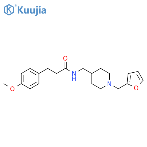 N-({1-(furan-2-yl)methylpiperidin-4-yl}methyl)-3-(4-methoxyphenyl)propanamide structure