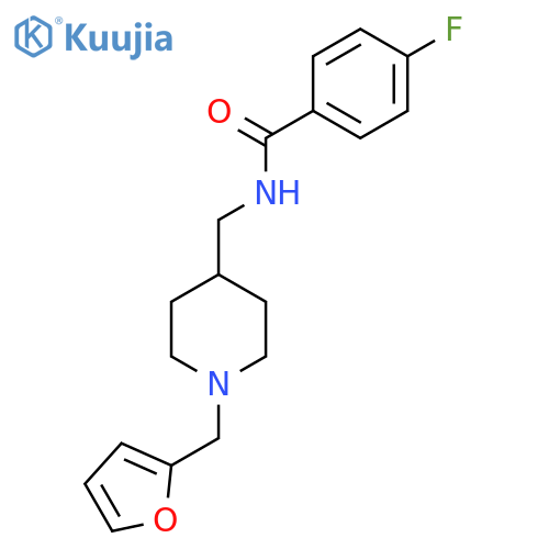 4-fluoro-N-((1-(furan-2-ylmethyl)piperidin-4-yl)methyl)benzamide structure