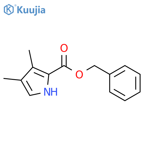 1H-Pyrrole-2-carboxylic acid, 3,4-dimethyl-, phenylmethyl ester structure