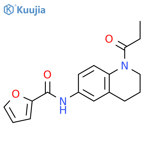 N-(1-propanoyl-1,2,3,4-tetrahydroquinolin-6-yl)furan-2-carboxamide structure