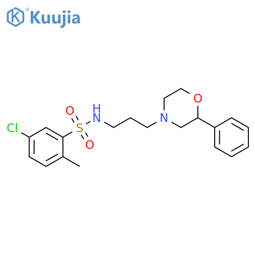 5-chloro-2-methyl-N-3-(2-phenylmorpholin-4-yl)propylbenzene-1-sulfonamide structure