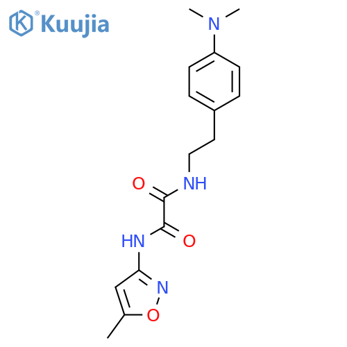N'-{2-4-(dimethylamino)phenylethyl}-N-(5-methyl-1,2-oxazol-3-yl)ethanediamide structure