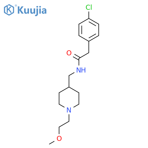 2-(4-chlorophenyl)-N-{1-(2-methoxyethyl)piperidin-4-ylmethyl}acetamide structure