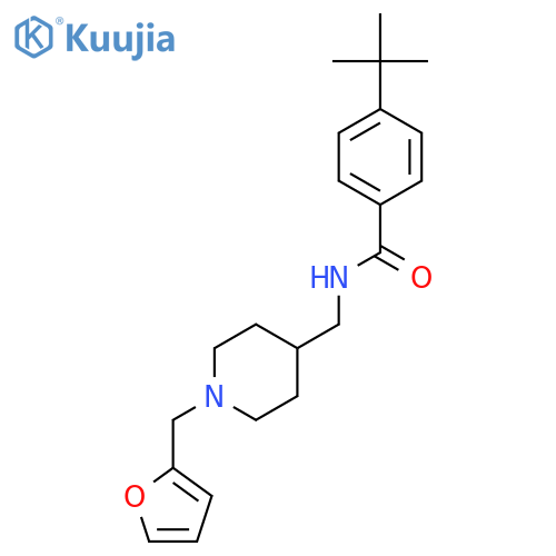 4-tert-butyl-N-({1-(furan-2-yl)methylpiperidin-4-yl}methyl)benzamide structure