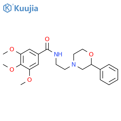 3,4,5-trimethoxy-N-2-(2-phenylmorpholin-4-yl)ethylbenzamide structure