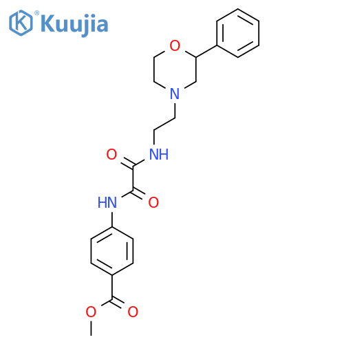 methyl 4-({2-(2-phenylmorpholin-4-yl)ethylcarbamoyl}formamido)benzoate structure