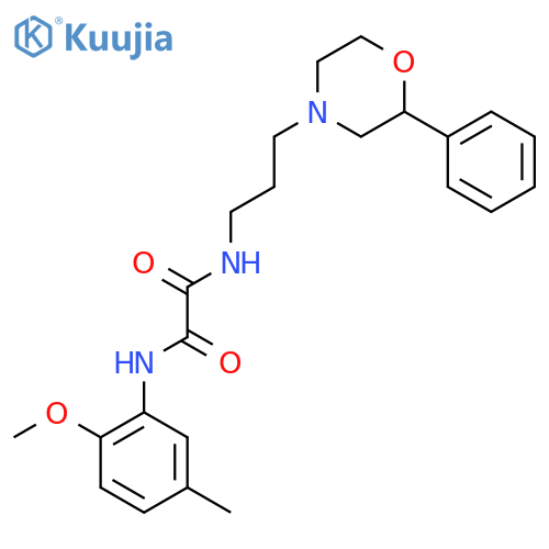 N-(2-methoxy-5-methylphenyl)-N'-3-(2-phenylmorpholin-4-yl)propylethanediamide structure