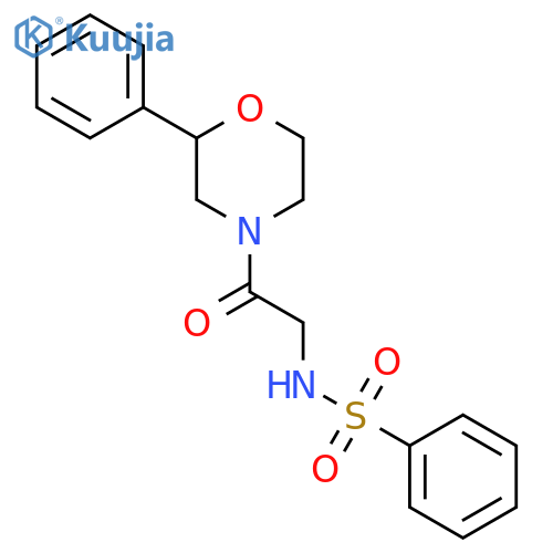 N-2-oxo-2-(2-phenylmorpholin-4-yl)ethylbenzenesulfonamide structure