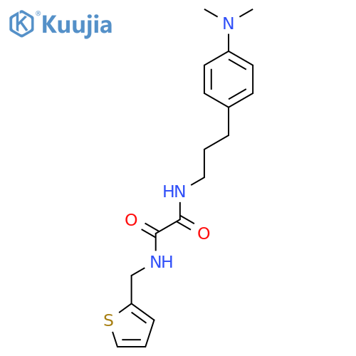 N'-{3-4-(dimethylamino)phenylpropyl}-N-(thiophen-2-yl)methylethanediamide structure
