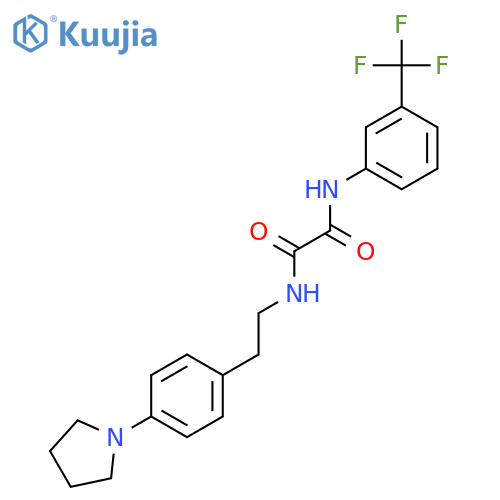 N'-{2-4-(pyrrolidin-1-yl)phenylethyl}-N-3-(trifluoromethyl)phenylethanediamide structure