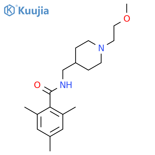 N-{1-(2-methoxyethyl)piperidin-4-ylmethyl}-2,4,6-trimethylbenzamide structure