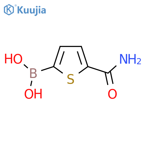 (5-carbamoylthiophen-2-yl)boronic acid structure