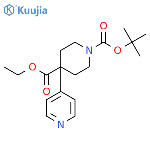 1-Tert-Butyl 4-ethyl 4-(pyridin-4-yl)piperidine-1,4-dicarboxylate structure