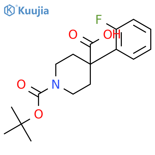 1-(tert-Butoxycarbonyl)-4-(2-fluorophenyl)piperidine-4-carboxylic acid structure