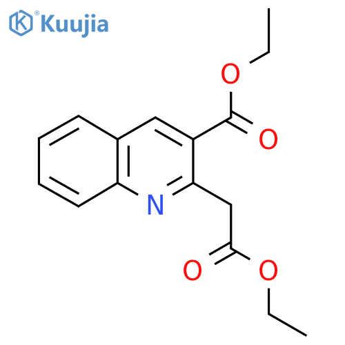 Ethyl 2-(2-ethoxy-2-oxoethyl)quinoline-3-carboxylate structure
