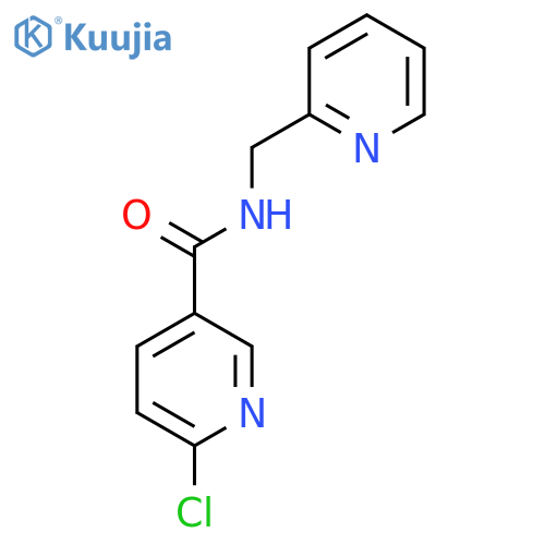 6-chloro-N-(pyridin-2-yl)methylpyridine-3-carboxamide structure