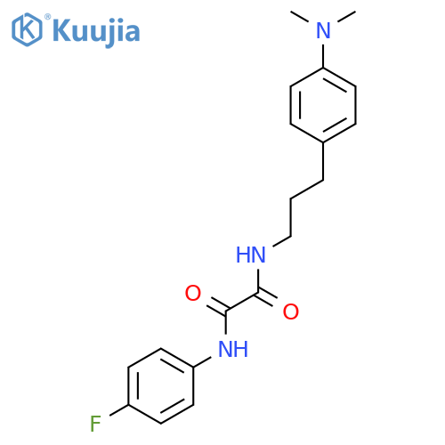 N-{3-4-(dimethylamino)phenylpropyl}-N'-(4-fluorophenyl)ethanediamide structure