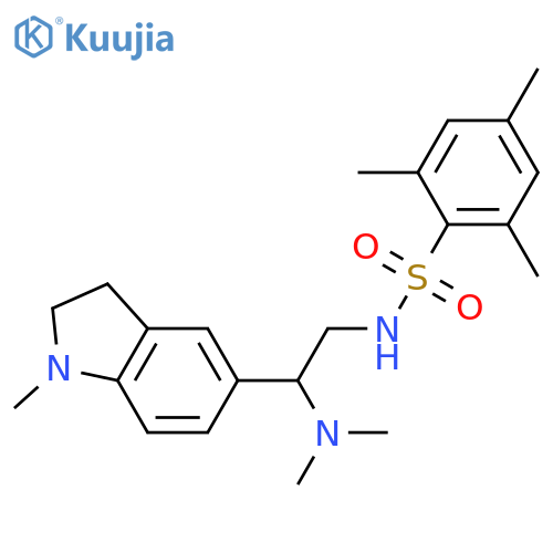 N-2-(dimethylamino)-2-(1-methyl-2,3-dihydro-1H-indol-5-yl)ethyl-2,4,6-trimethylbenzene-1-sulfonamide structure