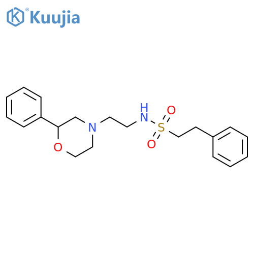 2-phenyl-N-2-(2-phenylmorpholin-4-yl)ethylethane-1-sulfonamide structure