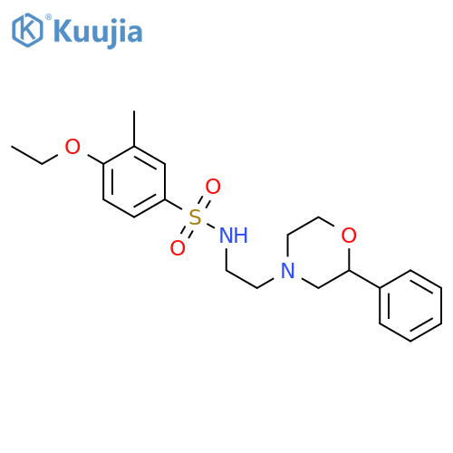 4-ethoxy-3-methyl-N-2-(2-phenylmorpholin-4-yl)ethylbenzene-1-sulfonamide structure