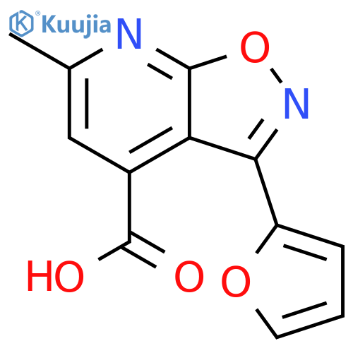3-(Furan-2-yl)-6-methyl-1,2oxazolo5,4-bpyridine-4-carboxylic Acid structure