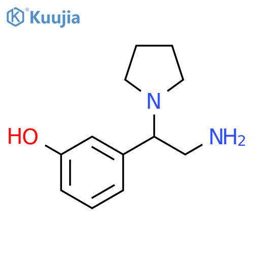 3-2-amino-1-(pyrrolidin-1-yl)ethylphenol structure