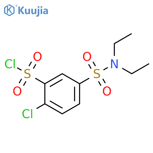 2-chloro-5-(diethylsulfamoyl)benzene-1-sulfonyl chloride structure