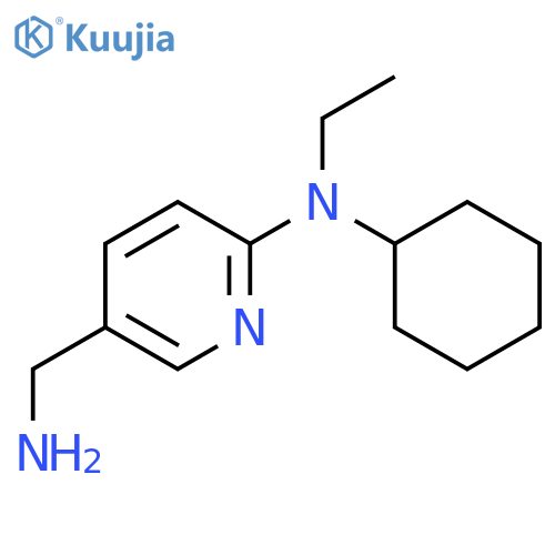 5-(Aminomethyl)-N-cyclohexyl-N-ethyl-2-pyridinamine structure