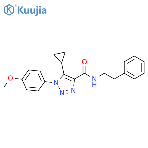 5-Cyclopropyl-1-(4-methoxyphenyl)-N-(2-phenylethyl)-1H-1,2,3-triazole-4-carboxamide structure