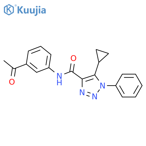 N-(3-acetylphenyl)-5-cyclopropyl-1-phenyl-1H-1,2,3-triazole-4-carboxamide structure