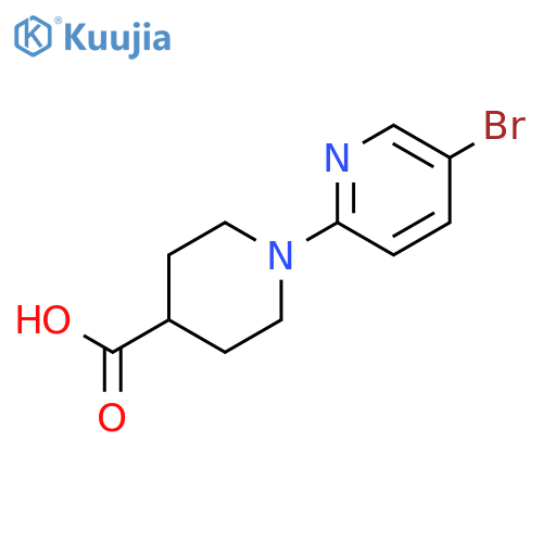 1-(5-Bromopyridin-2-yl)piperidine-4-carboxylic acid structure