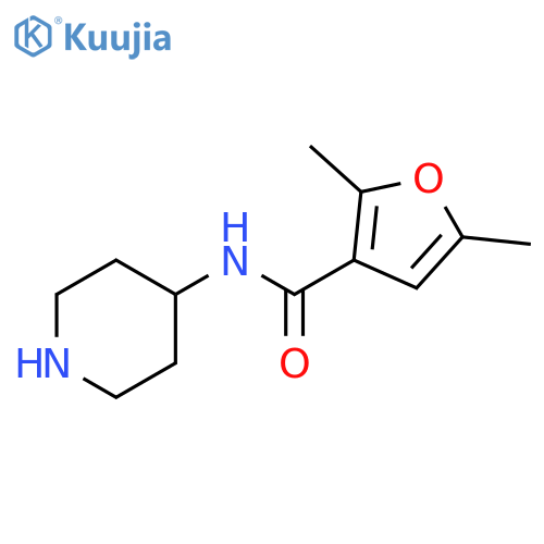 2,5-dimethyl-N-(piperidin-4-yl)furan-3-carboxamide structure