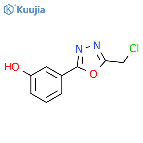 3-[5-(chloromethyl)-1,3,4-oxadiazol-2-yl]phenol structure
