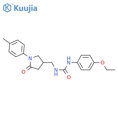 1-(4-ethoxyphenyl)-3-{1-(4-methylphenyl)-5-oxopyrrolidin-3-ylmethyl}urea structure