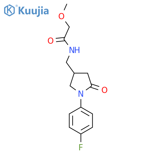 N-{1-(4-fluorophenyl)-5-oxopyrrolidin-3-ylmethyl}-2-methoxyacetamide structure