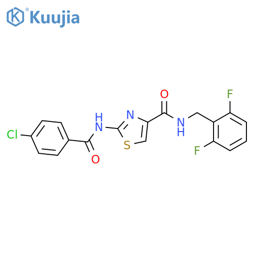 2-(4-chlorobenzamido)-N-(2,6-difluorophenyl)methyl-1,3-thiazole-4-carboxamide structure