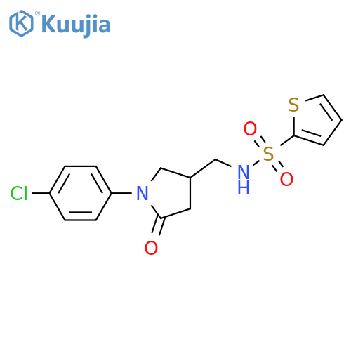 N-{1-(4-chlorophenyl)-5-oxopyrrolidin-3-ylmethyl}thiophene-2-sulfonamide structure