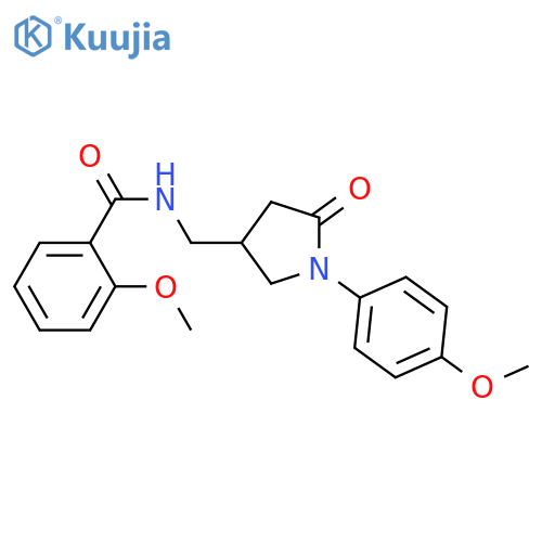 2-methoxy-N-{1-(4-methoxyphenyl)-5-oxopyrrolidin-3-ylmethyl}benzamide structure