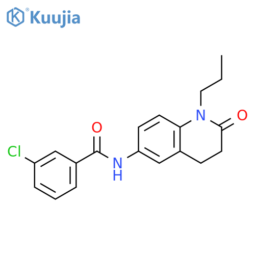 3-chloro-N-(2-oxo-1-propyl-1,2,3,4-tetrahydroquinolin-6-yl)benzamide structure