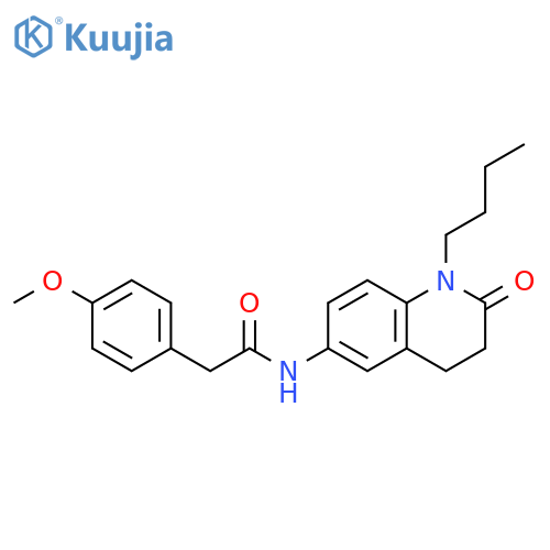 N-(1-butyl-2-oxo-1,2,3,4-tetrahydroquinolin-6-yl)-2-(4-methoxyphenyl)acetamide structure