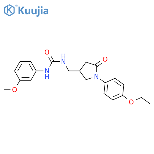 3-{1-(4-ethoxyphenyl)-5-oxopyrrolidin-3-ylmethyl}-1-(3-methoxyphenyl)urea structure