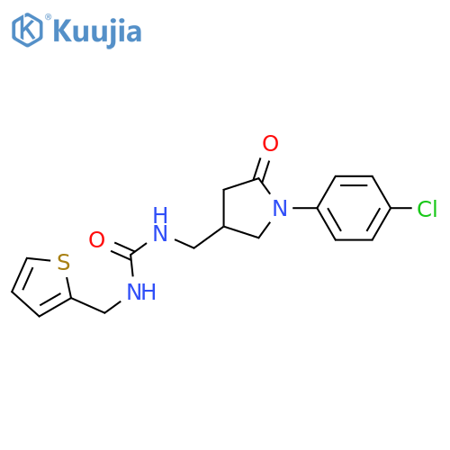 3-{1-(4-chlorophenyl)-5-oxopyrrolidin-3-ylmethyl}-1-(thiophen-2-yl)methylurea structure