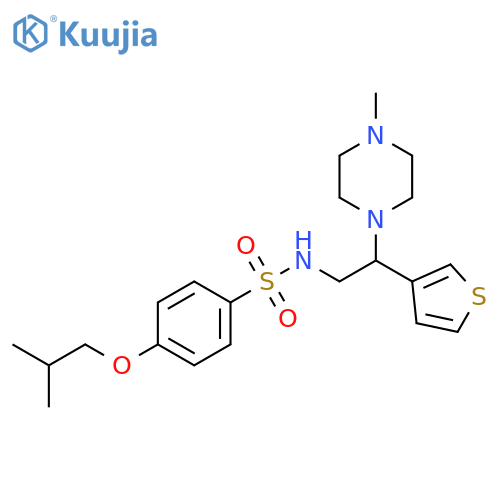 N-2-(4-methylpiperazin-1-yl)-2-(thiophen-3-yl)ethyl-4-(2-methylpropoxy)benzene-1-sulfonamide structure