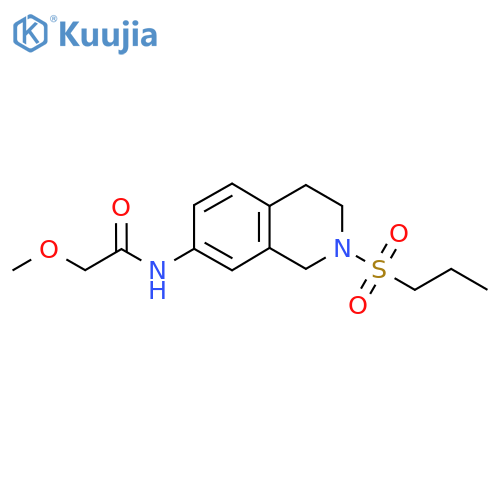 2-methoxy-N-2-(propane-1-sulfonyl)-1,2,3,4-tetrahydroisoquinolin-7-ylacetamide structure