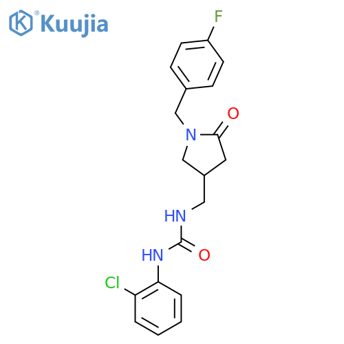 1-(2-chlorophenyl)-3-({1-(4-fluorophenyl)methyl-5-oxopyrrolidin-3-yl}methyl)urea structure