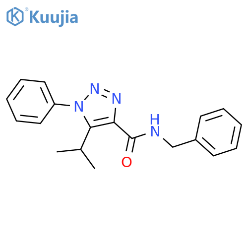 N-benzyl-1-phenyl-5-(propan-2-yl)-1H-1,2,3-triazole-4-carboxamide structure