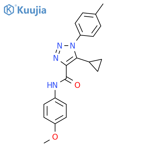 5-cyclopropyl-N-(4-methoxyphenyl)-1-(4-methylphenyl)-1H-1,2,3-triazole-4-carboxamide structure