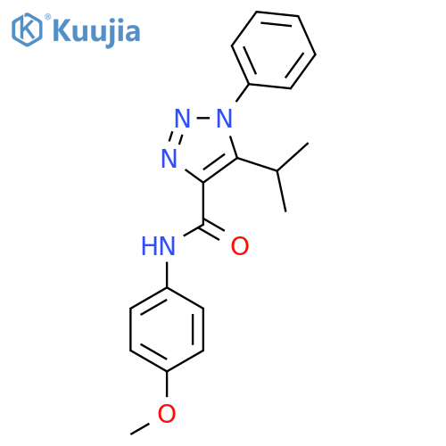 N-(4-methoxyphenyl)-1-phenyl-5-(propan-2-yl)-1H-1,2,3-triazole-4-carboxamide structure