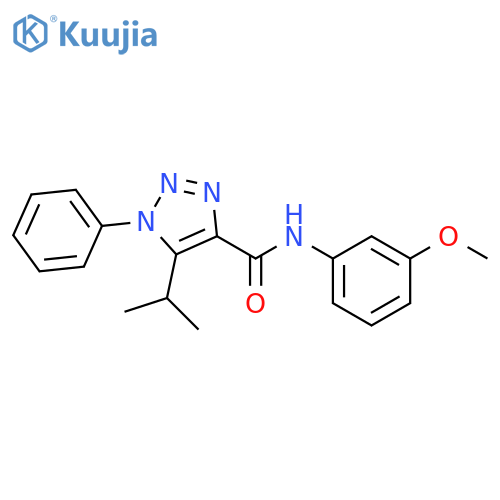 N-(3-methoxyphenyl)-1-phenyl-5-(propan-2-yl)-1H-1,2,3-triazole-4-carboxamide structure