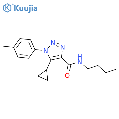 N-butyl-5-cyclopropyl-1-(4-methylphenyl)-1H-1,2,3-triazole-4-carboxamide structure